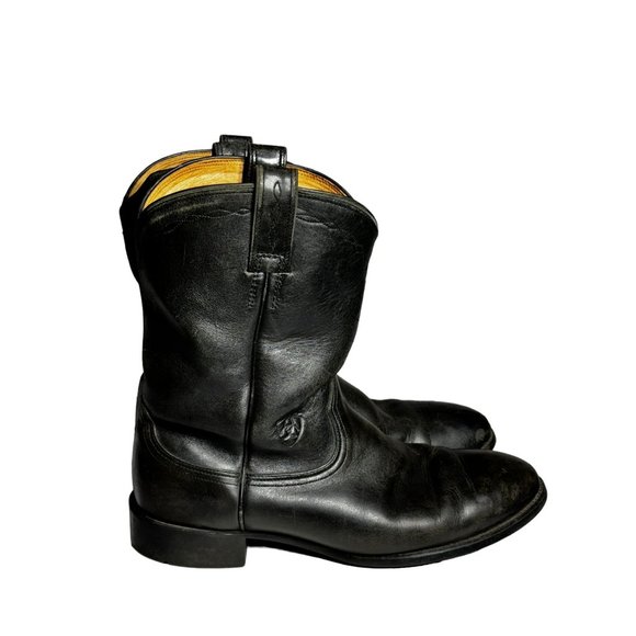 Ariat Mens Roper Black Cowboy Boot 35501 Pull On - Picture 4 of 14